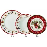 Hutschenreuther Happy Wintertime Red Set 18-tlg. rot