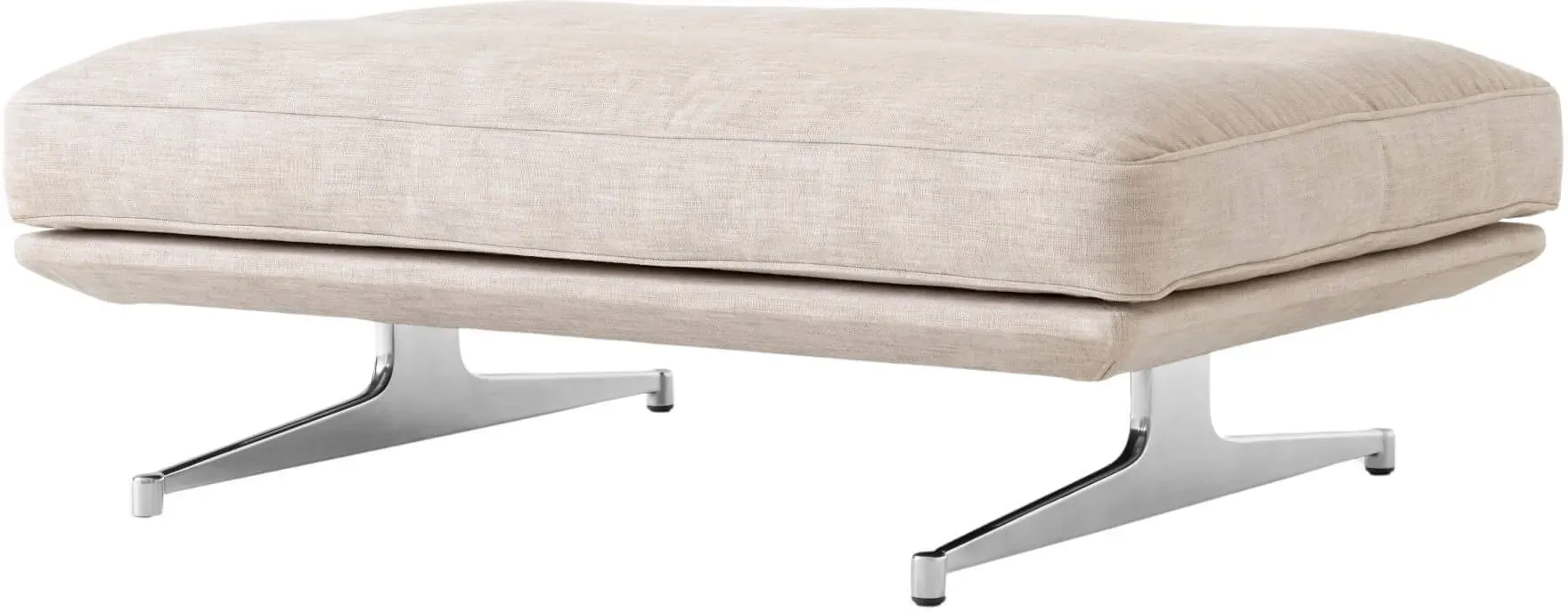 &Tradition Inland AV32 Pouf, polished aluminium / clay 0011