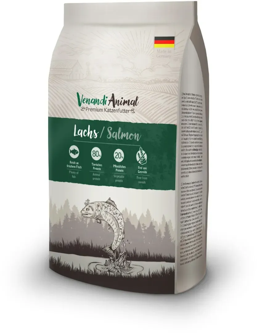 VenandiAnimal Lachs Katzentrockenfutter 1,5 Kilogramm