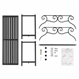 Lemodo Gartenbank 84 x 27 x 45 cm Schwarz