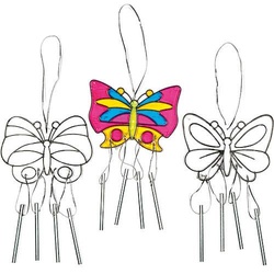 Suncatcher-Windspiele "Schmetterlinge" (pro Set 3) Bastelsets
