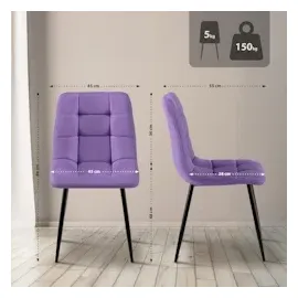 CLP Esszimmerstuhl Antibes Stoff lila