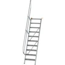 Günzburger MUNK Treppe 60° Stufenbreite 600 mm 10 Stufen Aluminium geriffelt