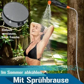 Kesser KESSER® Campingdusche mit Akku Tauchpumpe Handbrause 2x 2200mAh-Lithium-Akku, USB-Ladekabel für Camping Garten - Outdoor Hundedusche ,...
