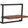 SIT Möbel Panama Wandregal 75 x 25 x 75 cm Antikschwarz