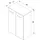 Fackelmann Milano Doppel-Midischrank 60,2 x 82,6 x 32 cm Braun