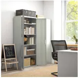 Homcom Aktenschrank 40 x 180 x 80 cm Weiß