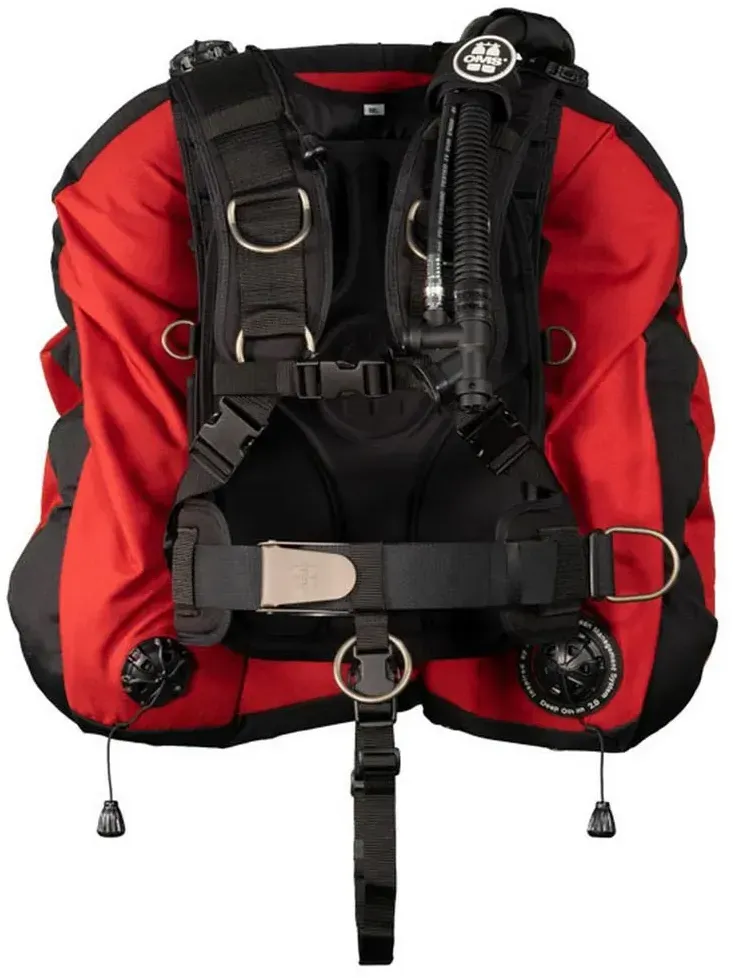 Oms Iq Lite With Deep Ocean 2.0 Bcd - Red / Black - XL