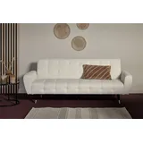 Jahnke Schlafsofa 3-Sitzer Bouclé Off-White