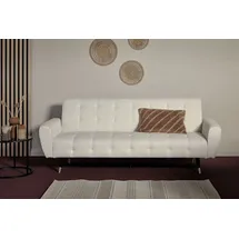 Jahnke Schlafsofa 3-Sitzer Bouclé Off-White