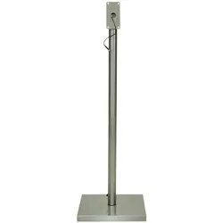 Securit® Edelstahlfuß und -pfosten für Informations-Display,125 cm hoch, inkl. Kabel, zweiteilig, (exkl. Display) 127x40x40cm | 14,4kg