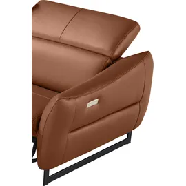 Egoitaliano 2,5-Sitzer "Dafne, elegantes Designsofa mit hohem Sitzkomfort", mit elektrischer Relaxfunktion, Kopfteile manuell verstellbar braun