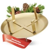 WIKAKERZEN Kerzenhalter Adventskranz - Gold - 1er Set | 1 Kerzenhalter ohne Dorn | Stabile Adventskranz Kerzenhalter für LED & Wachskerzen | Kerzenstecker für Ø 7 cm Kerze