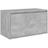 furnicato Truhenbank Flurbank 80x40x45 cm Betongrau Holzwerkstoff grau