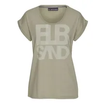 ELBSAND T-Shirt Damen khaki meliert Gr.S (36)