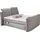 Jockenhöfer Gruppe Boxspringbett »Movie Star mit versenkbarem TV-Lift Fernbedienung, LED-Licht, USB-Ladestation und verstellbaren Kopfstützen, grau