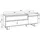 SKRAUT HOME Lowboard 150x57x35 cm Schwarz/Weiß Holzwerkstoff
