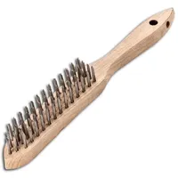 Lessmann Handdrahtbürste V4A glatt 3-reihig 0,3mm