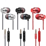 YuCool In-Ear-Kopfhörer, mit Mikrofon und Lautstärkeregler, ausgewogener Bass-Sound, geräuschisolierend, Stereo für alle Geräte mit 3,5-mm-Schnittstelle, 3 Stück