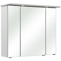 XORA Spiegelschrank Metall, 6 Fächer, 80x70x18 cm, Made in Germany, Badezimmer, Badezimmerspiegel, Spiegelschränke