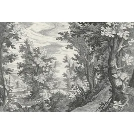 Living Walls Fototapete LIVING WALLS "Walls by Patel Fancy Forest", grau (grau1), B:4m L:2,7m, Vlies, Tapeten, Vlies, Wand