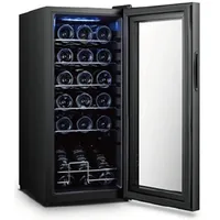 Melchioni Weinkühlschrank Melchioni Vermentino 18 C Dual 18 Flaschen Schwarz