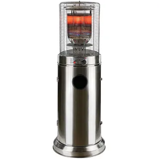 DEMA Edelstahl Gas Heizer Terrassenheizstrahler Santorin 5 - 10 kW 360°