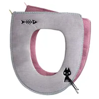 IEasey 2 STK Wärmer WC-Sitzbezug Universal Reißverschluß WC-Sitz-Pad WC-Sitz