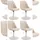 CLP Esszimmerstuhl Maverick Polyester beige/weiß 4er Set