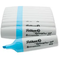 Pelikan Textmarker 490 eco, Neon-Blau, 10 Stück, mit Keilspitze