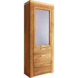 vogl möbelfabrik Vitrine VOGL MÖBELFABRIK, braun (wildeiche teilmassiv), B:82cm H:207cm T:40cm, Schränke, Vitrine, in 2 versch. Breiten, mit viel Stauraum, teilmassiv