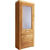vogl möbelfabrik Vitrine VOGL MÖBELFABRIK, braun (wildeiche teilmassiv), B:82cm H:207cm T:40cm, Schränke, Vitrine, in 2 versch. Breiten, mit viel Stauraum, teilmassiv