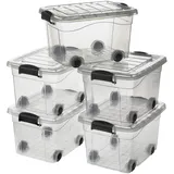 Logiplast Aufbewahrungsbox 450 x 335 x 250 mm 5-tlg. transparent