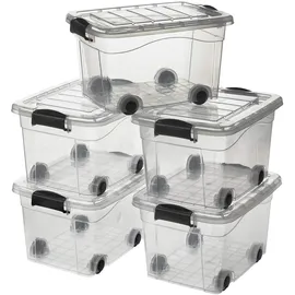 Logiplast Aufbewahrungsbox 450 x 335 x 250 mm 5-tlg. transparent