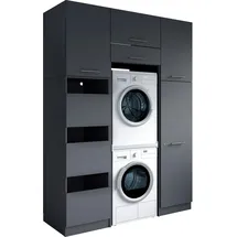 laundreezy Mehrzweckschrank-Set 168 x 238 x 68 cm Grau