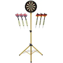 Stagecaptain DBS-1715 BullsEye Pro Dartscheibe + Ständer Set Gold
