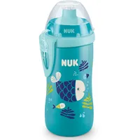 NUK Junior Cup Trinkflasche mit Chamäleon-Effekt | 18+ Monate | mit Farbwechsel | auslaufsicherer Trinklernbecher mit Push-Pull-Trinktülle | Clip & Schutzkappe | BPA-frei | 300 ml