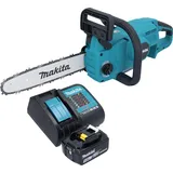 Makita, Kettensäge, DUC 307 STX3 Akku Kettensäge 18 V 30 cm Brushless + 1x Akku 5,0 Ah + Ladegerät (Akku Kettensäge)