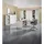 hom'in Hom`in Eckschreibtisch Grau, Weiß, Holzwerkstoff, 2 Schubladen, rechteckig, Wange, Sockel, 145.3x76x160 cm, Stauraum, seitenverkehrt montierbar, Arbeitszimmer, Schreibtische, Eckschreibtische