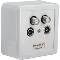 Premium X PremiumX PX4 Satdose 4-Fach Enddose Twin Antennendose