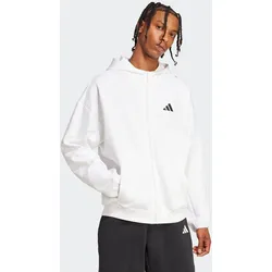 Kapuzensweatshirt ADIDAS SPORTSWEAR "M FI SL FZ", Herren, Gr. M, weiß, Obermaterial: 68% Baumwolle, 32% Polyester, sportlich, Sweatshirts