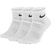 Nike U NK Everyday Cush Ankle 3PR Herren-Socken, White/(Black), FR: L (Größe Hersteller: 42 – 46)