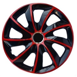 NRM Radkappen Stig Extra, 15 in Zoll, 15″ Radkappen Komplettset 4 Stück rot|schwarz
