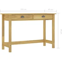 VidaXL Konsolentisch mit 2 Schubladen 110×45×74 cm Kiefernholz