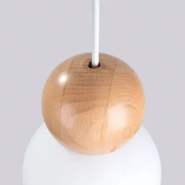 Sollux Pekka 3-flg. 31 cm weiß/naturfarbenes Holz