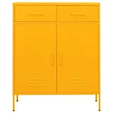 vidaXL Lagerschrank Senfgelb 80x35x101,5 cm Stahl