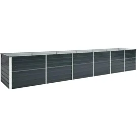 vidaXL Garten-Hochbeet verzinkter Stahl rechteckig 480 x 80 x 77 cm Anthrazit 