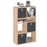 komto Bücherregal 65,8 x 30,7 x 112,5 cm Braun