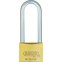 ABUS 26849 80 mm langem Bügel Messing Vorhängeschloss mit Wendeschlüssel