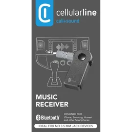 Cellular Line Cellularline Audioreceiver Bluetooth auf 3,5mm Klinke, schwarz